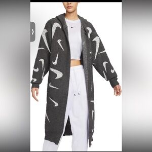 Nike Sportswear Phoenix Cozy Boucle Long Knit Cardigan Women's Size M